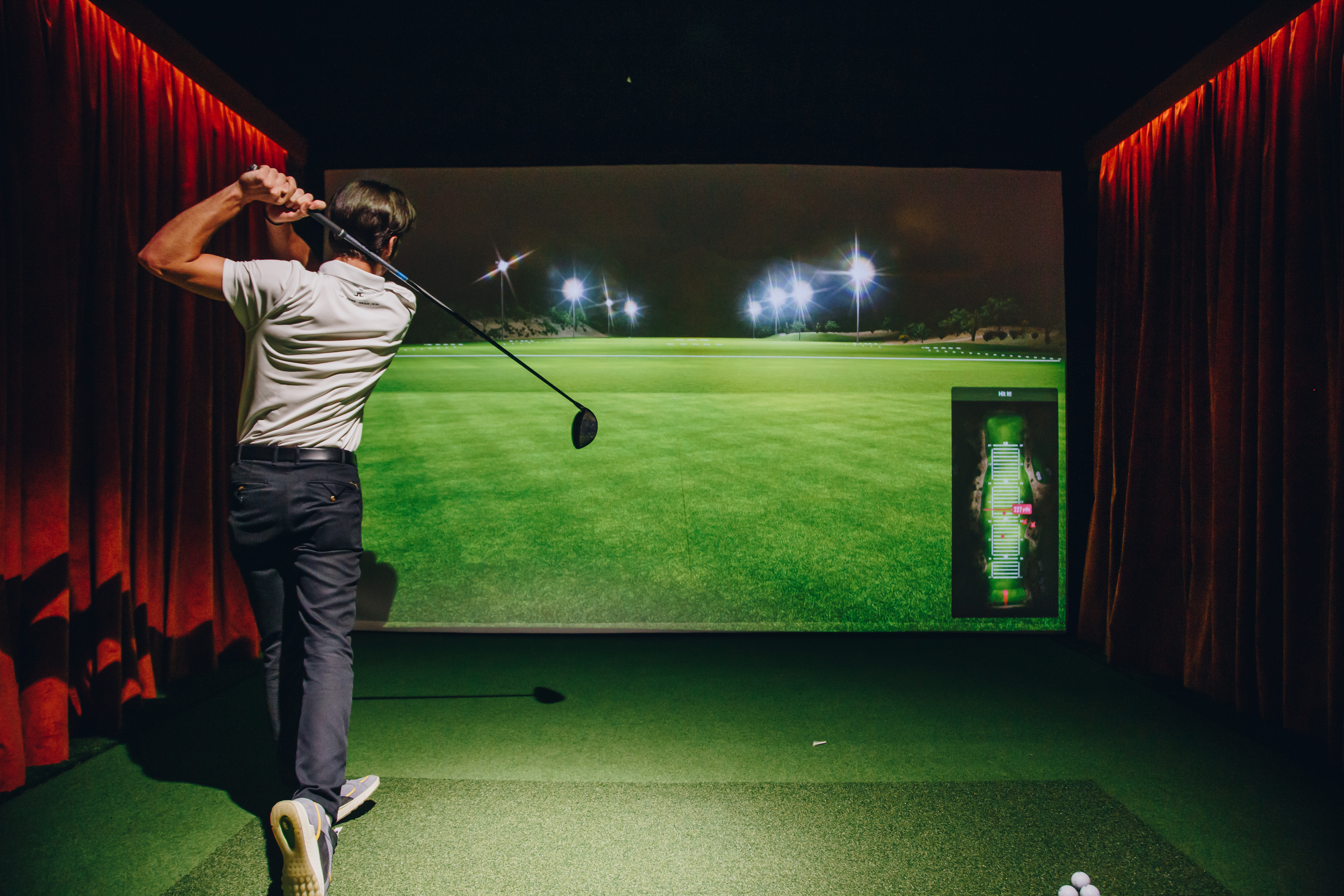 Simuladores de golf TRACKMAN con bebida incluida