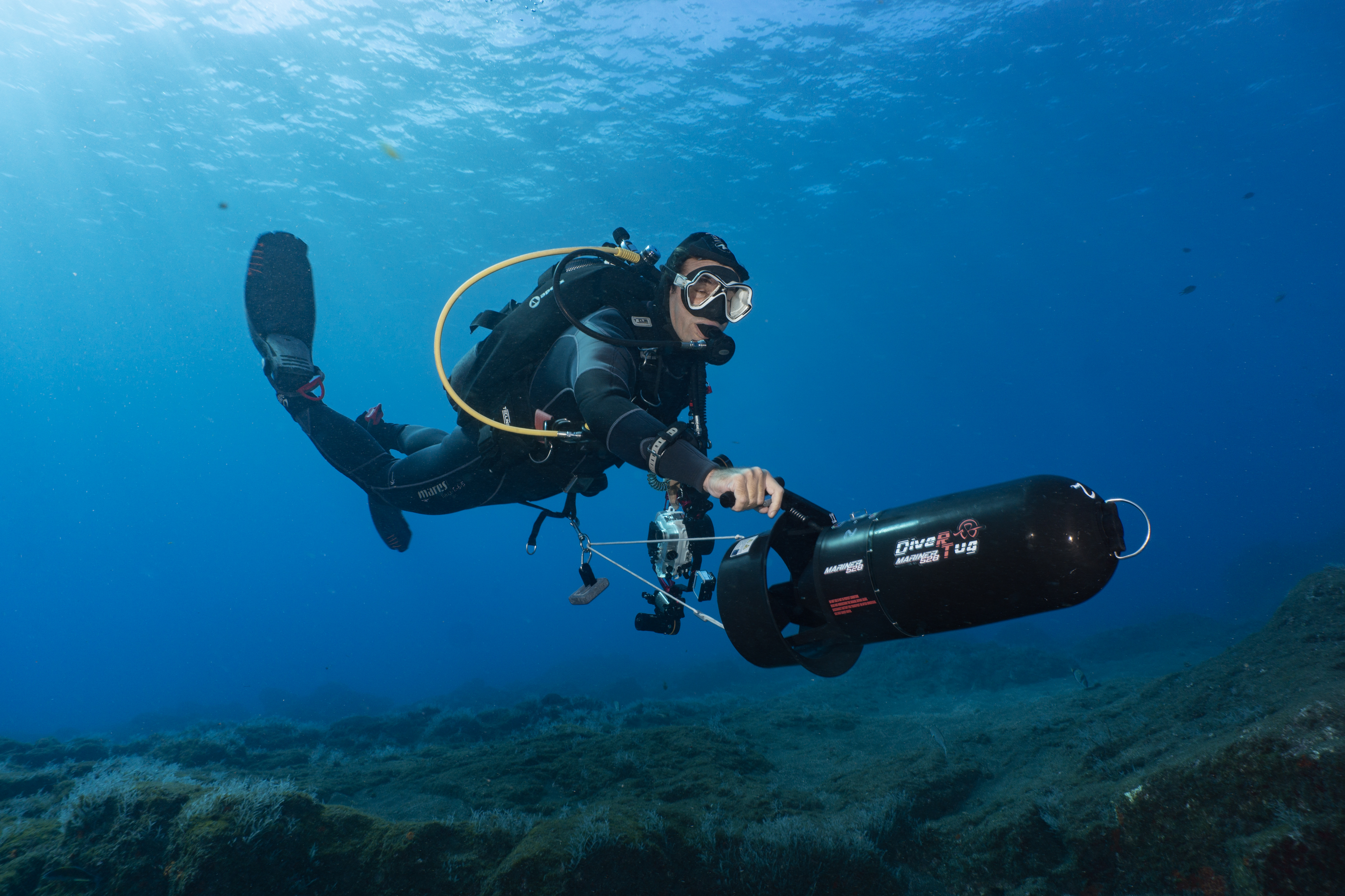 Aventura de buceo con scooter submarino (DPV).