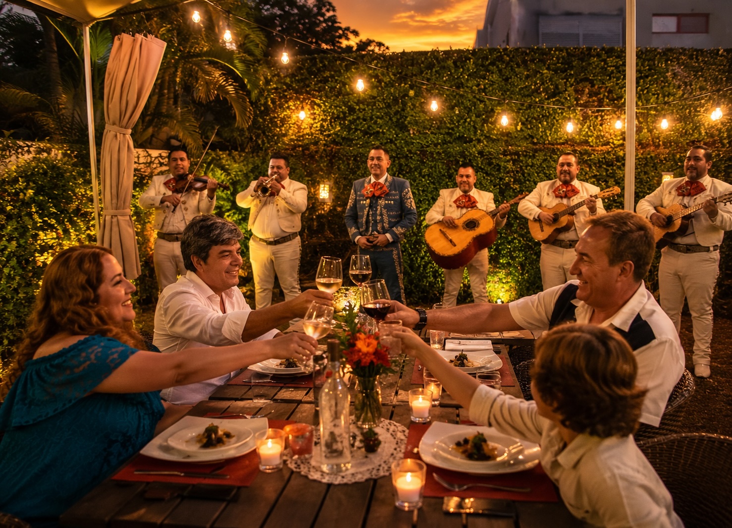 Private chef dinner & live Mariachis